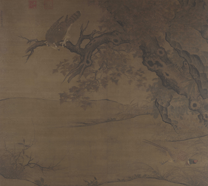 枫鹰锦鸡图-李迪